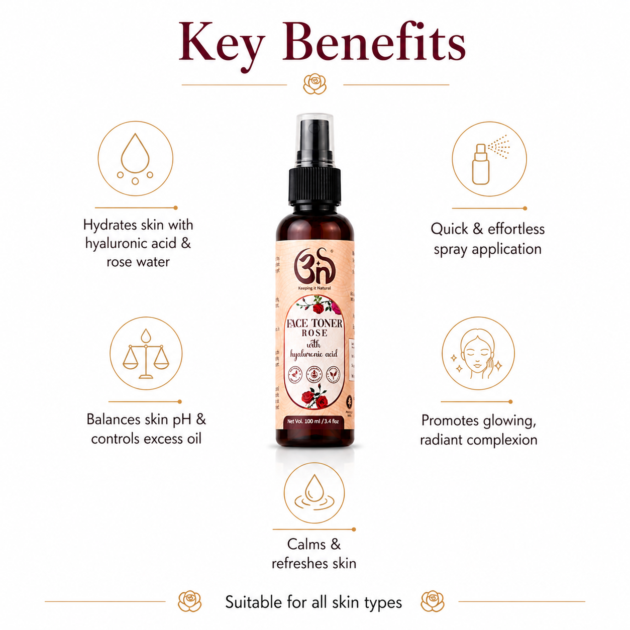 ROSE AND HYALURONIC FACE TONER