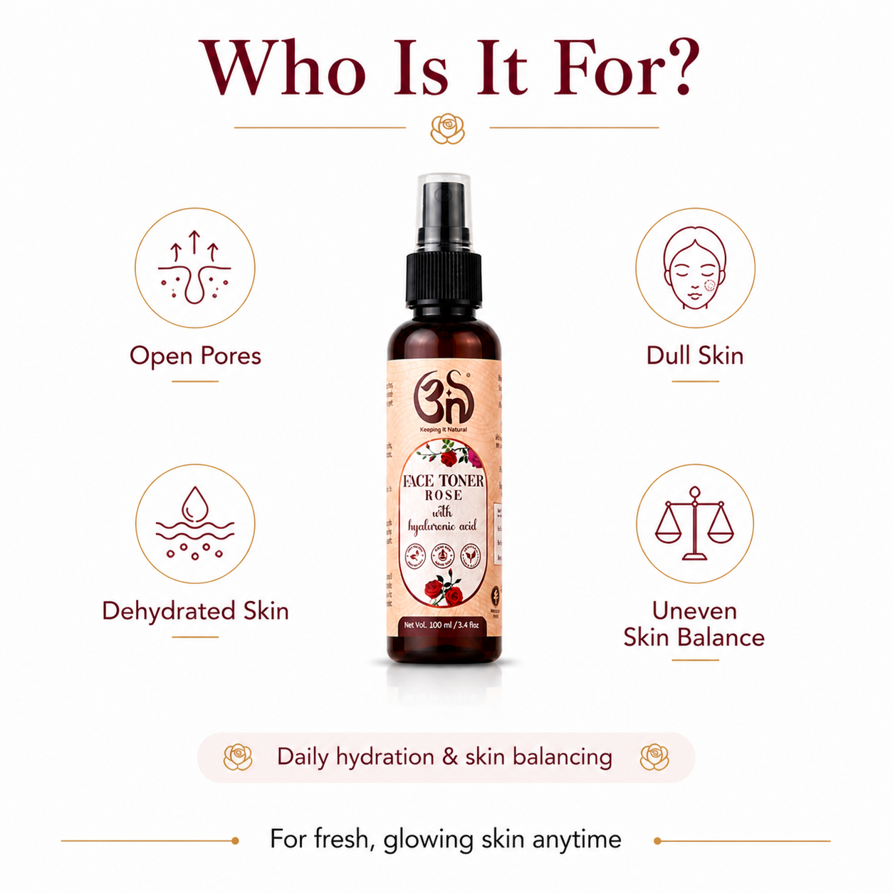 ROSE AND HYALURONIC FACE TONER