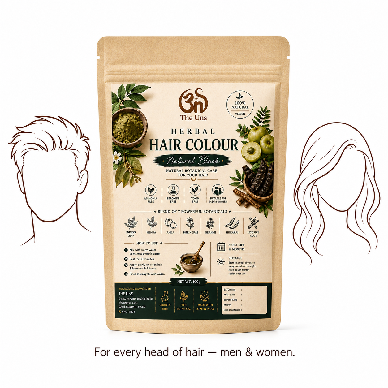 Herbal Hair Colour (Natural Black)