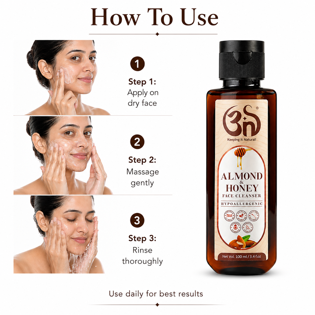 Almond And Honey Face Cleaner