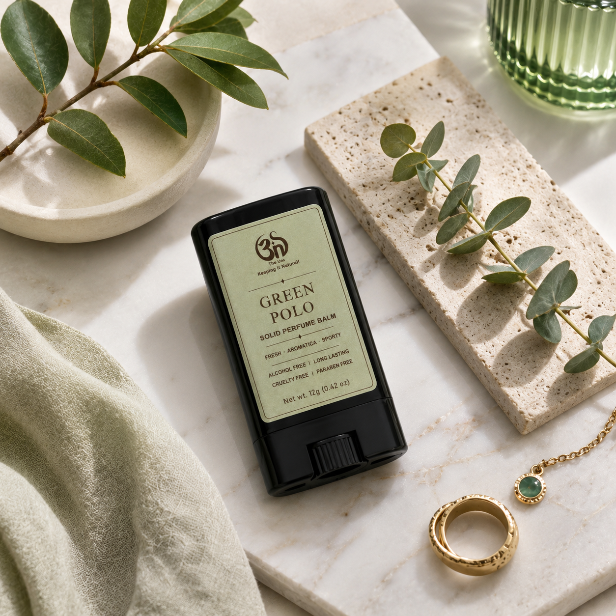 Green Polo Solid Perfume Stick