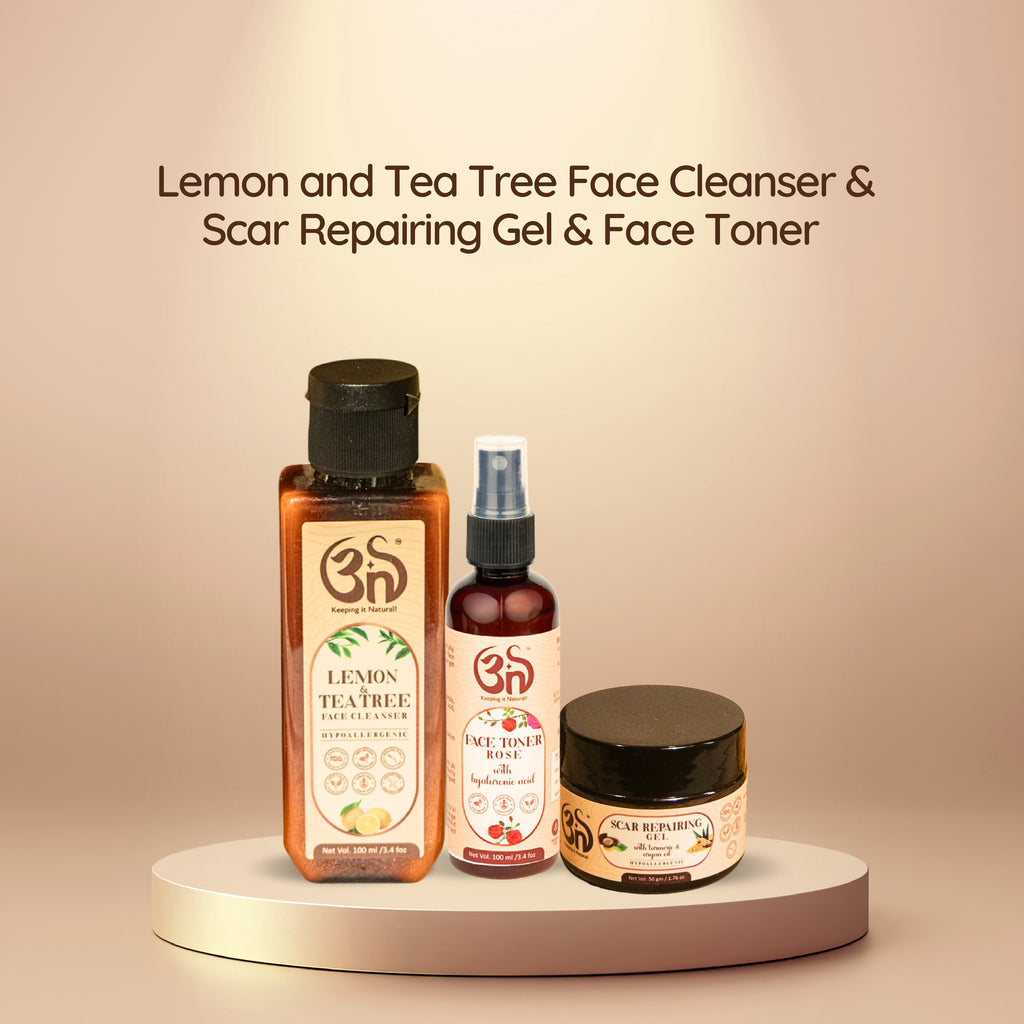 Clear & Confident Trio – Cleanser + Toner + Scar Repair Gel
