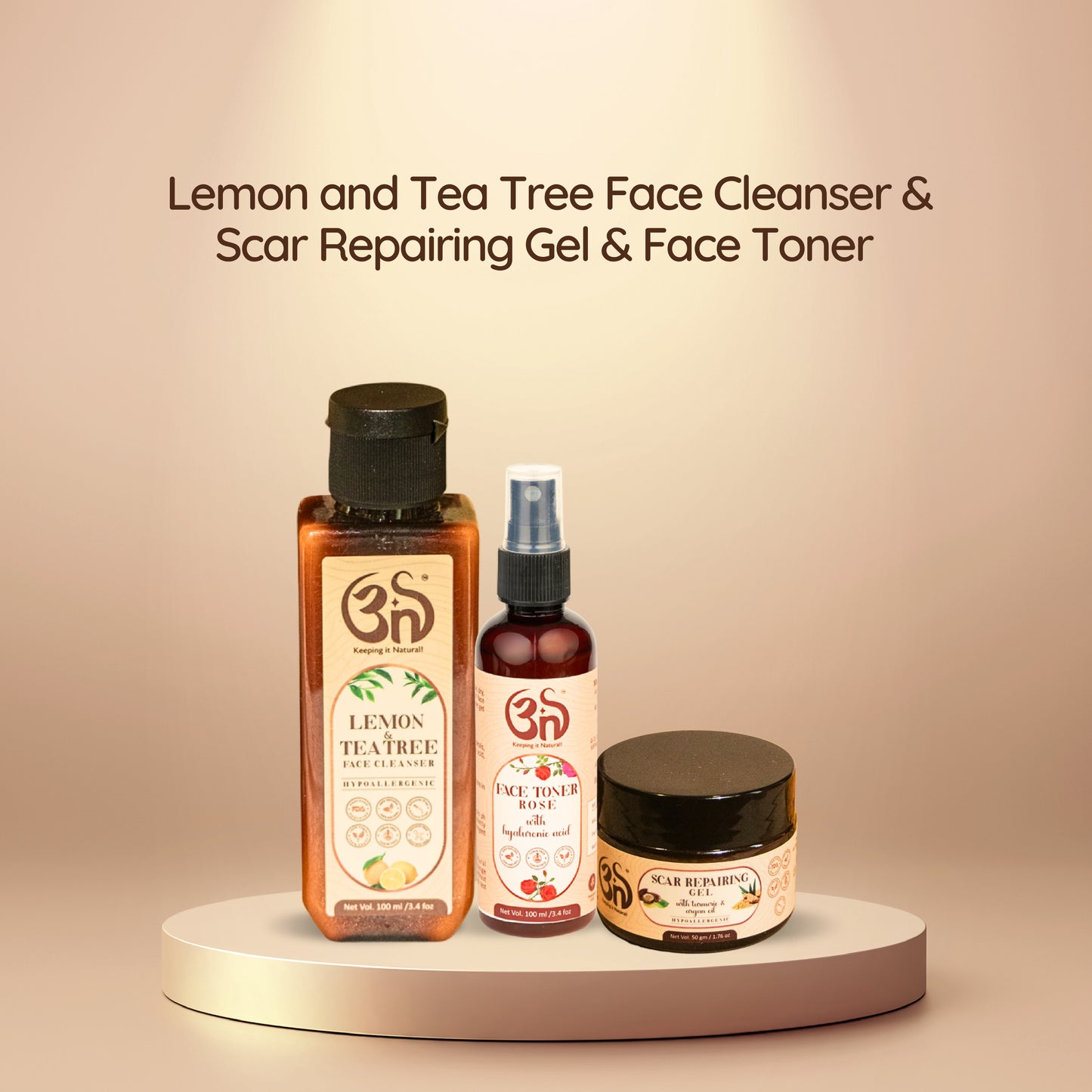Clear & Confident Trio – Cleanser + Toner + Scar Repair Gel