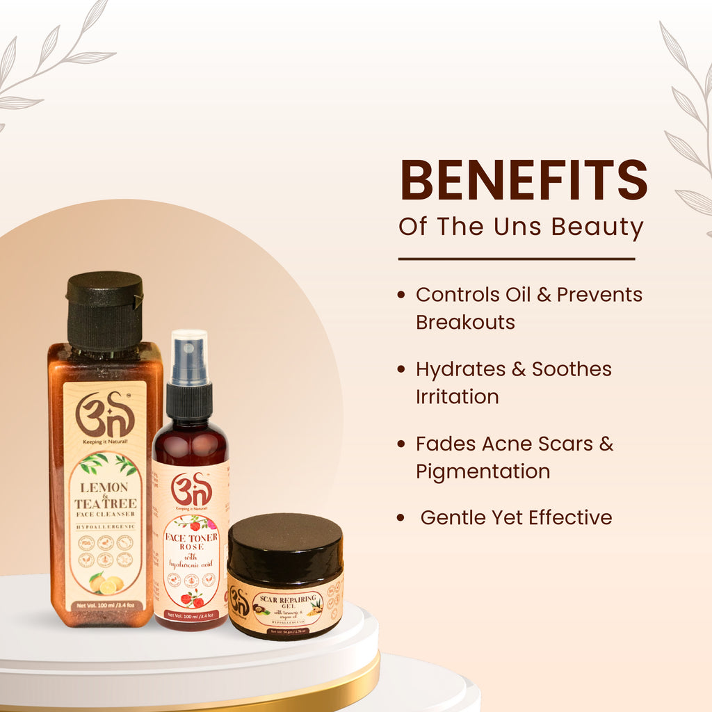 Clear & Confident Trio – Cleanser + Toner + Scar Repair Gel