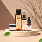 Glow Therapy Combo – Almond Cleanser + Rose Toner + Skin Brightening Gel + Coffee Face Serum