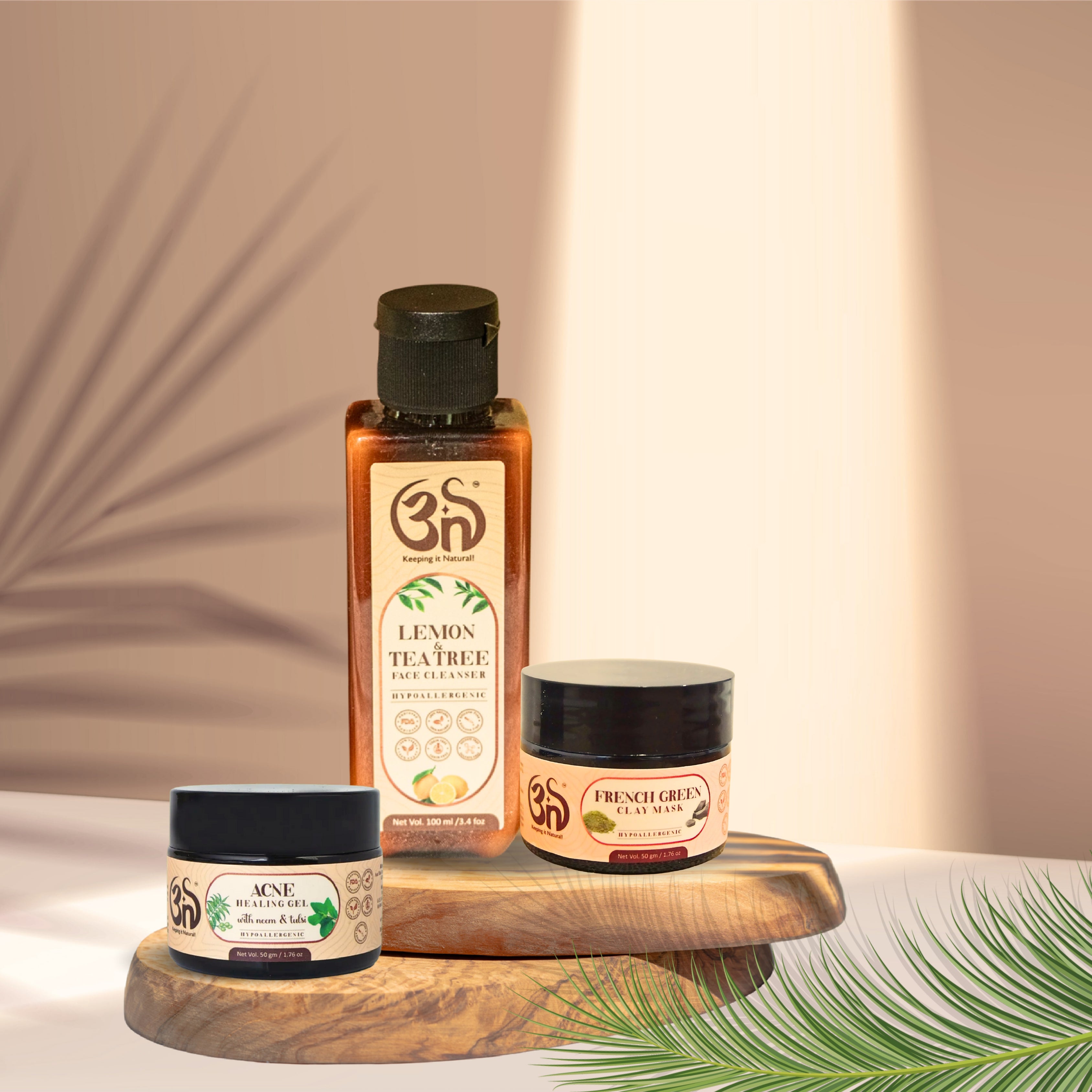 Acne Armor Trio – Lemon Cleanser + French Green Clay Mask + Acne Healing Gel